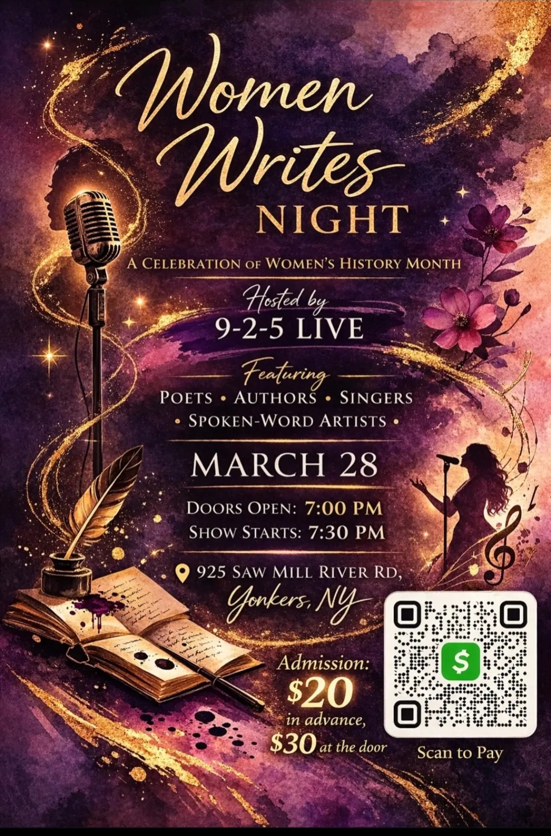Women Writes Night Flyer